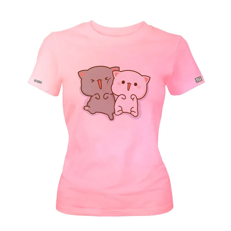 CREACIONES NU CROWN - Camiseta Dama Gaticos Gatos mujer Original Nu Crown