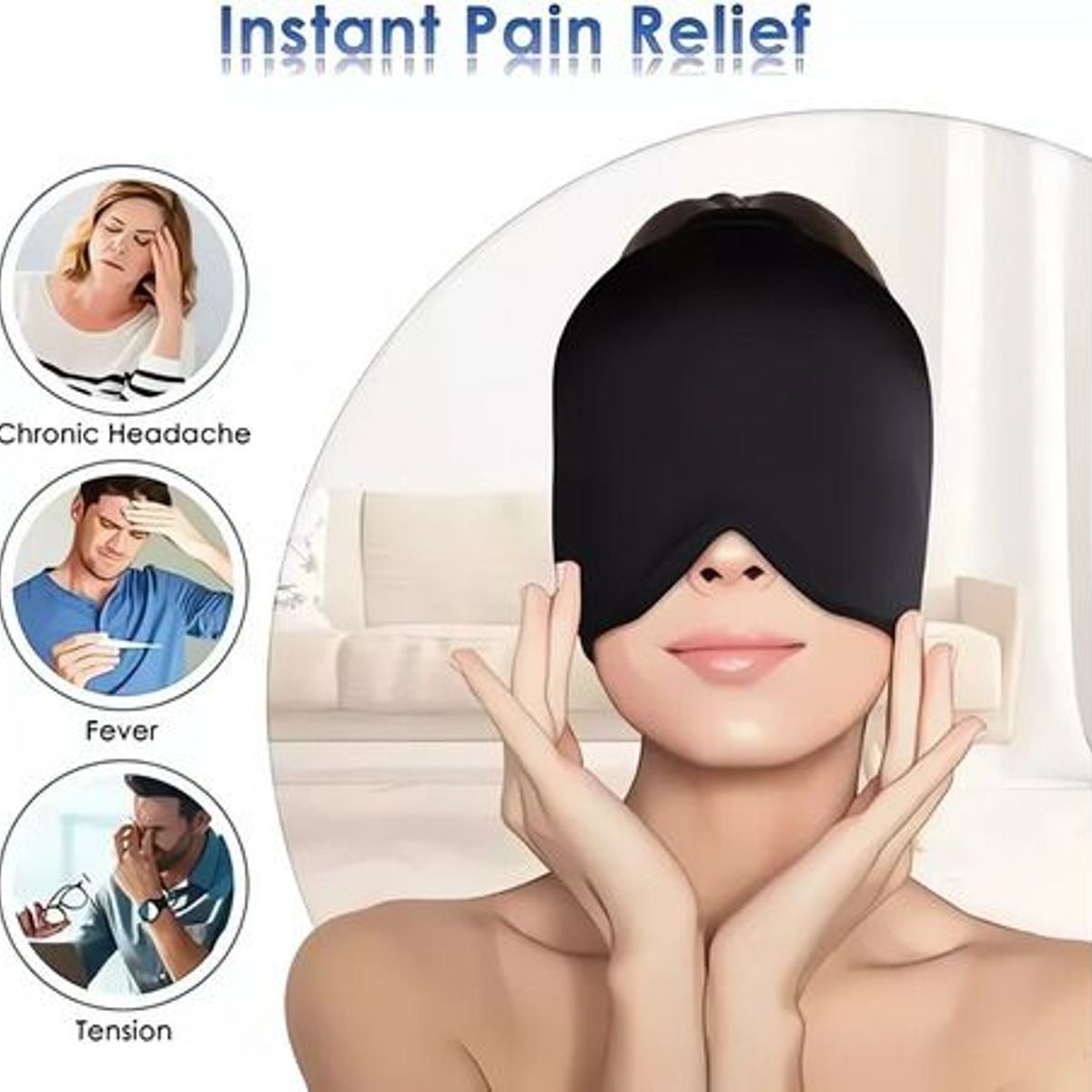 MILOPTS - Gorro Gel Alivio Migraña Dolor Cabeza Compresa Frio Caliente