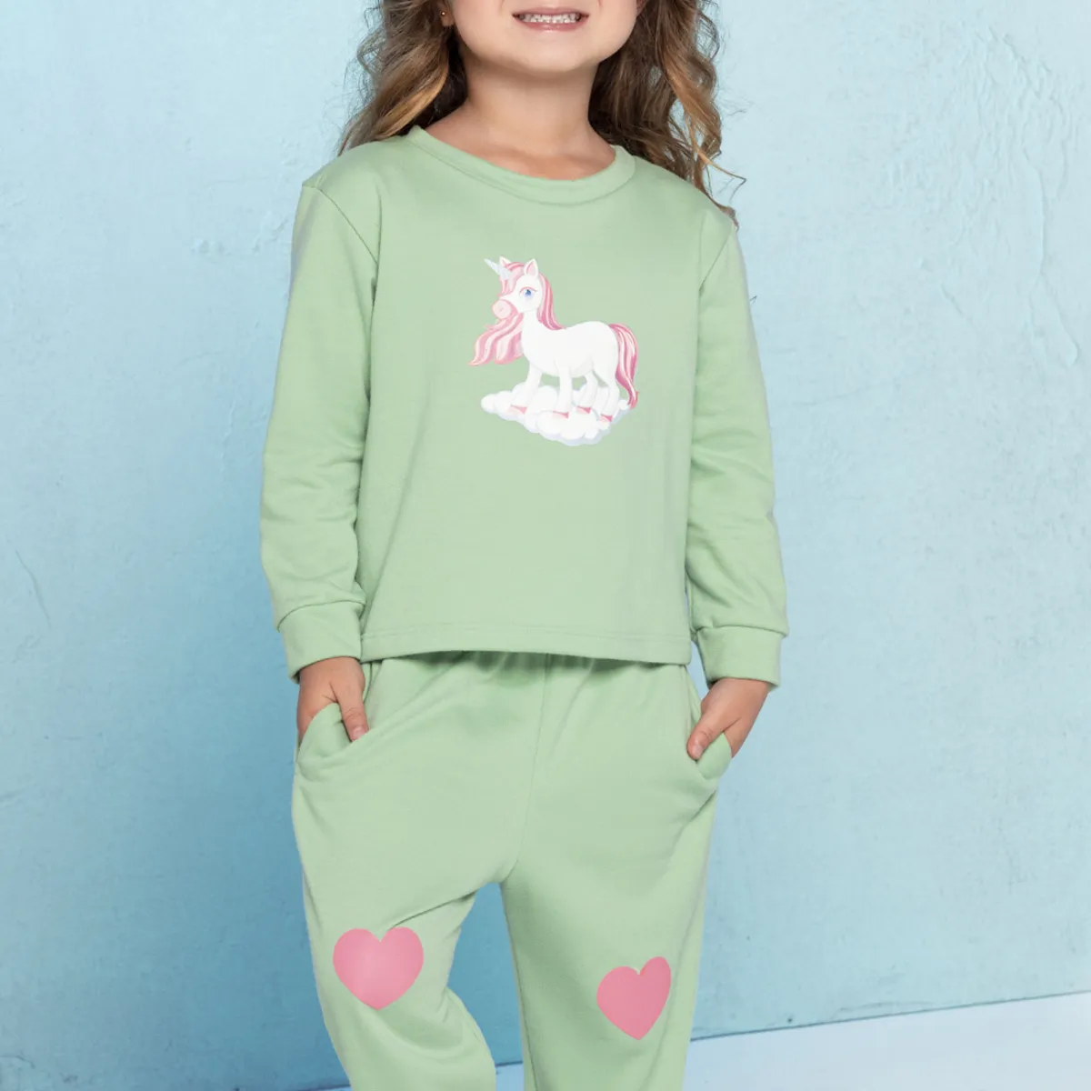 MARKETING PERSONAL - Conjunto Infantil Femenino Verde Mp 638