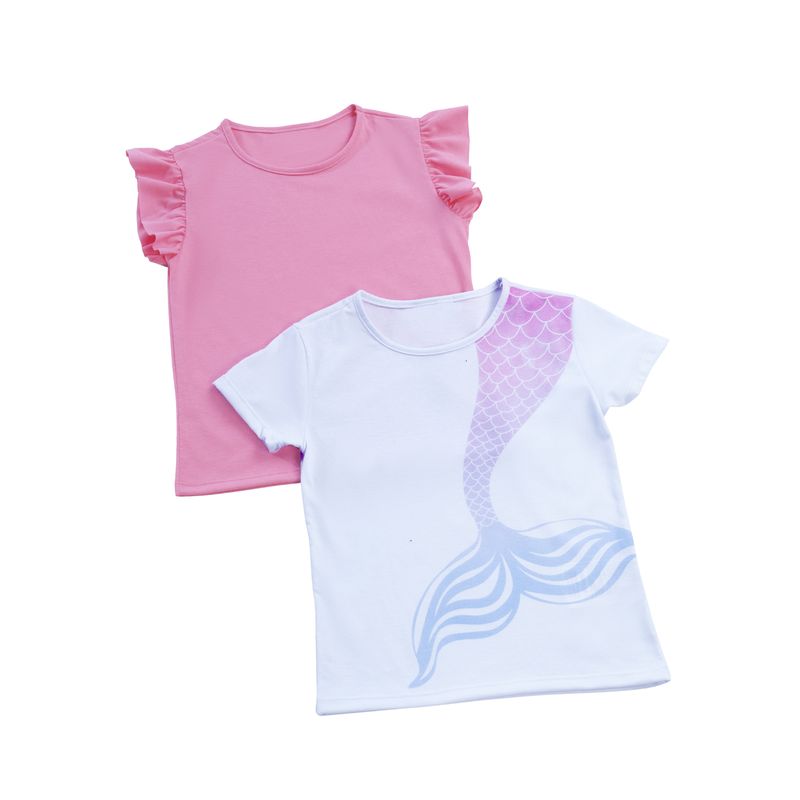 MARKETING PERSONAL - Camiseta Paq X2 Infantil Femenino Multicolor Mp 1076