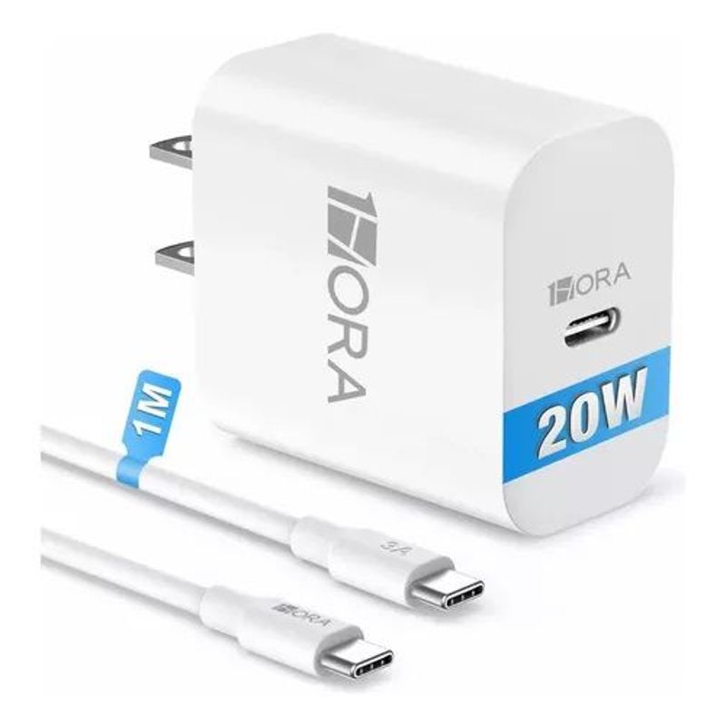 1HORA - Cargador Pd Tipo C A Tipo C 3a 20w Max 1hora