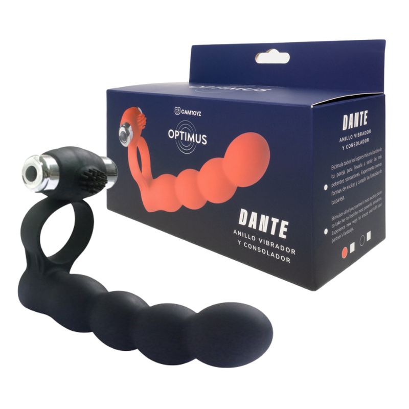 GENERICO - Anillo Vibrador Y Dildo Dante Negro Camtoyz