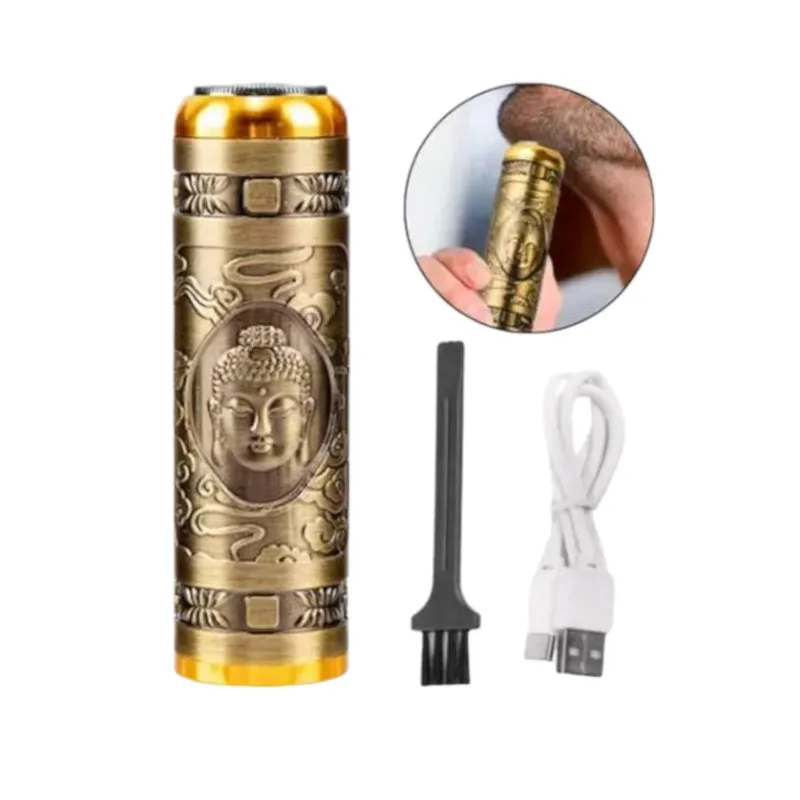 GENERICO - Mini Afeitadora Buda Eléctrica Profesional Unisex Recargable