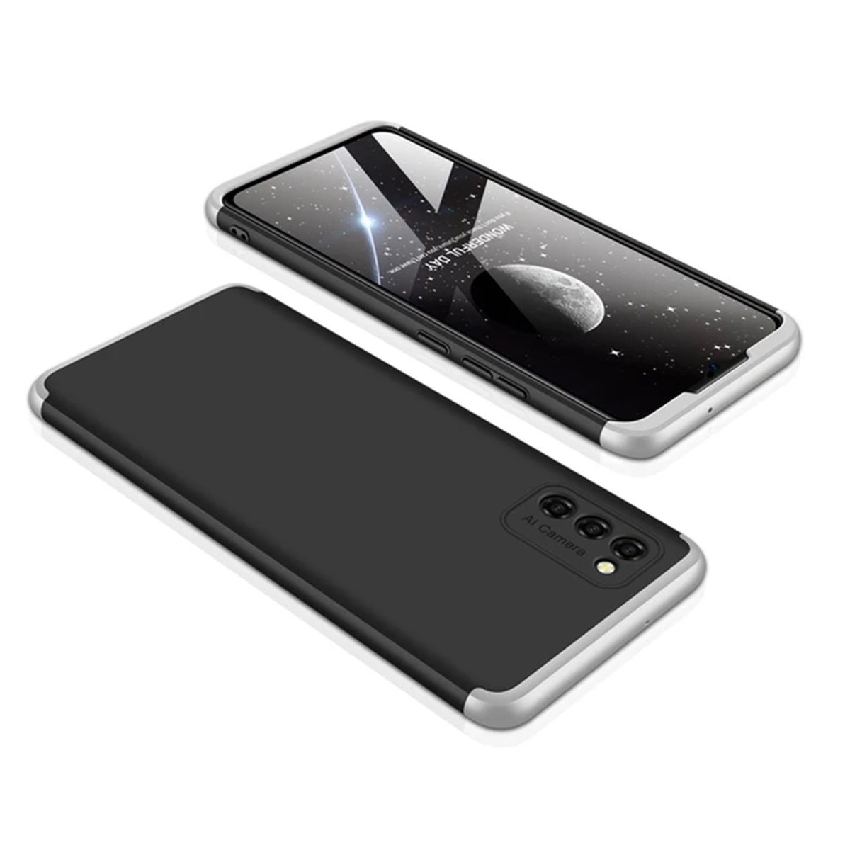 GENERICO - Funda Estuche Case 360° GKK Compatible Con Samsung A02S Plata
