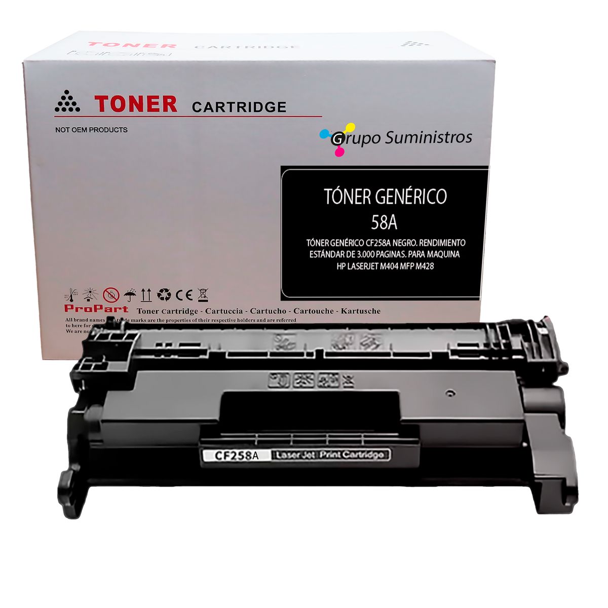 GENERICO - Toner 58A Genérico Negro Impresoras HP Laserjet Pro Series M404 428