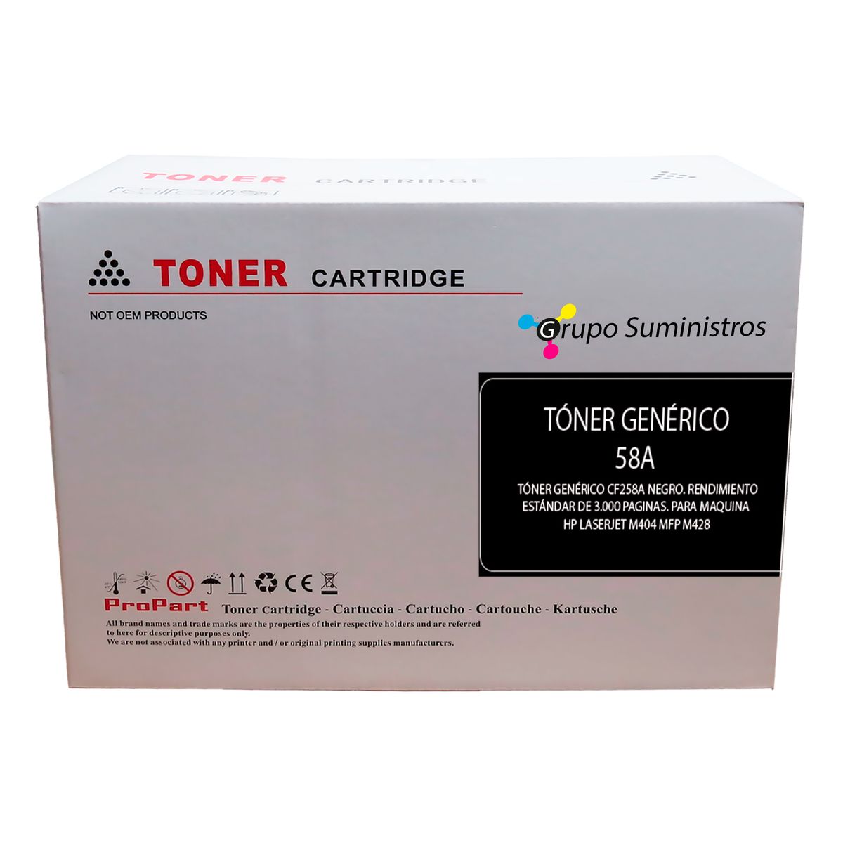 GENERICO - Toner 58A Genérico Negro Impresoras HP Laserjet Pro Series M404 428