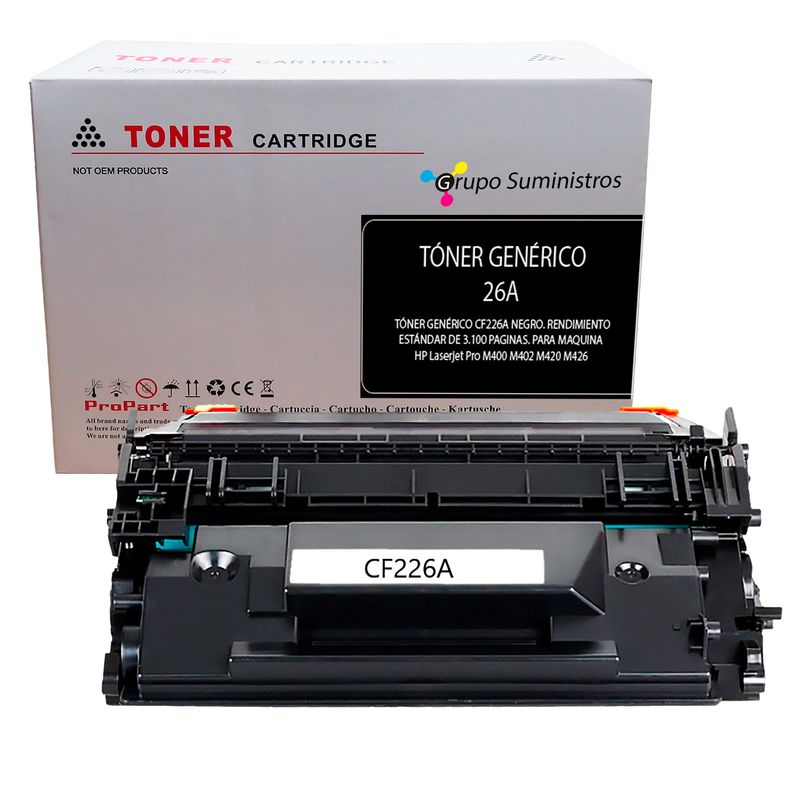 GENERICO - Toner 26A Genérico Negro Impresoras HP Laserjet Pro M400 M420 M426