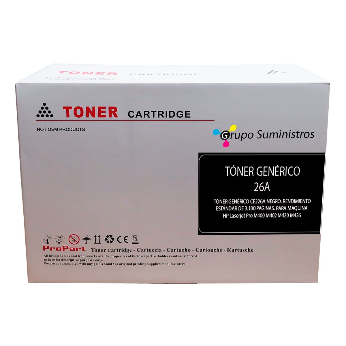 GENERICO - Toner 26A Genérico Negro Impresoras HP Laserjet Pro M400 M420 M426