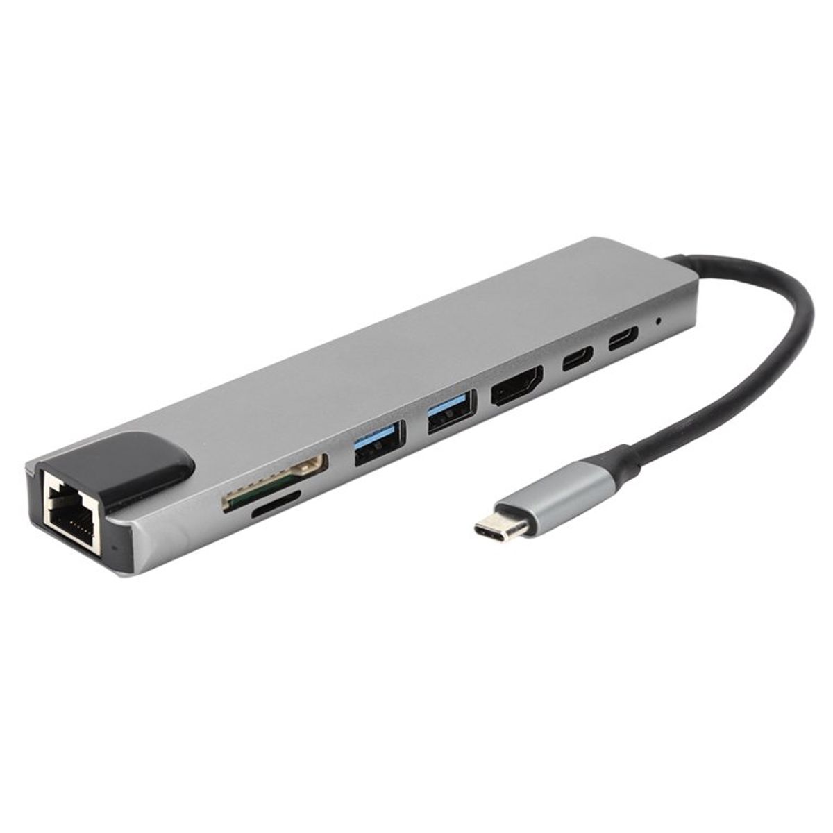 GENERICO - HUB A Tipo C Multipuerto Adaptador 8 en 1  Macbook Windows3.0