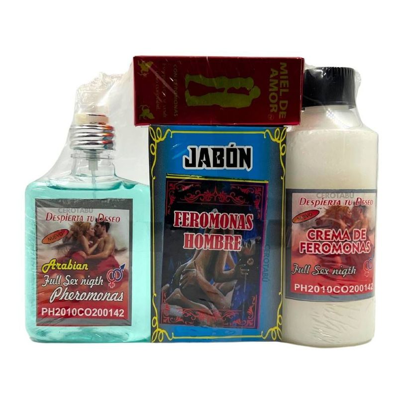 GENERICO - Kit Feromonas Masculino Crema Locion Jabon Amarre