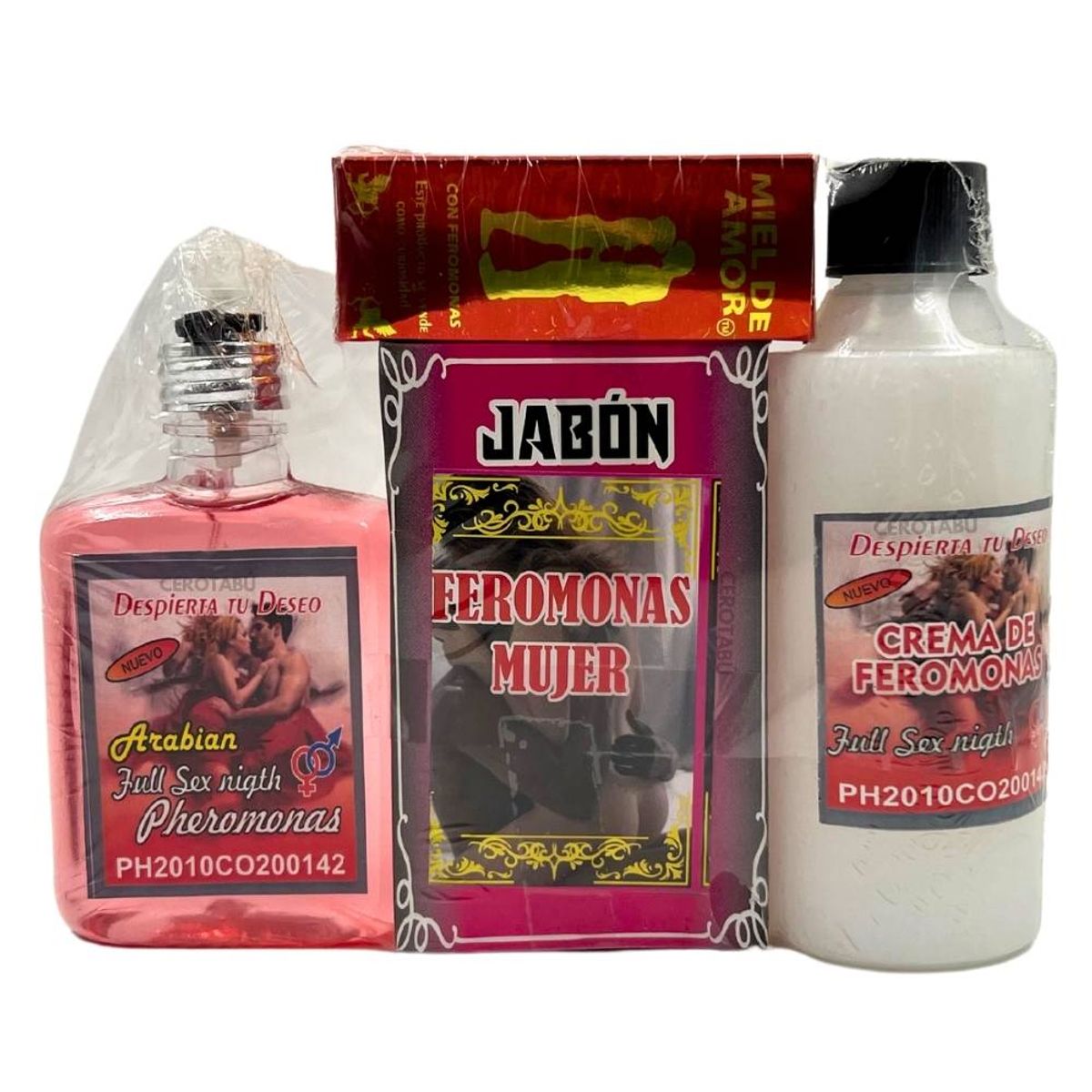 GENERICO - Kit Feromonas Femeninas Crema  Locion Jabon Amarre