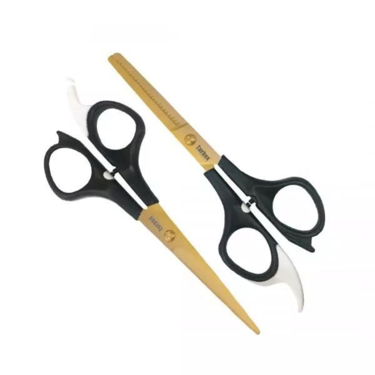 TURBOX - Set Tijera Profesionales Lisa Y Entresacadora Barberopolis  Turbox