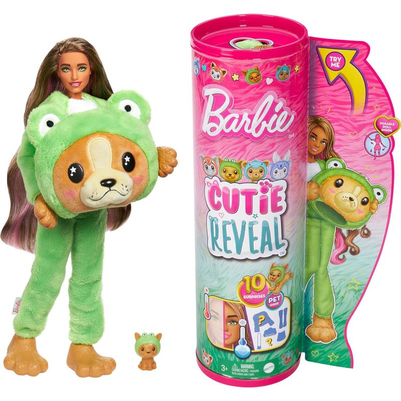 BARBIE - Muñeca Barbie Cutie Reveal Cachorro Con Disfraz De Rana