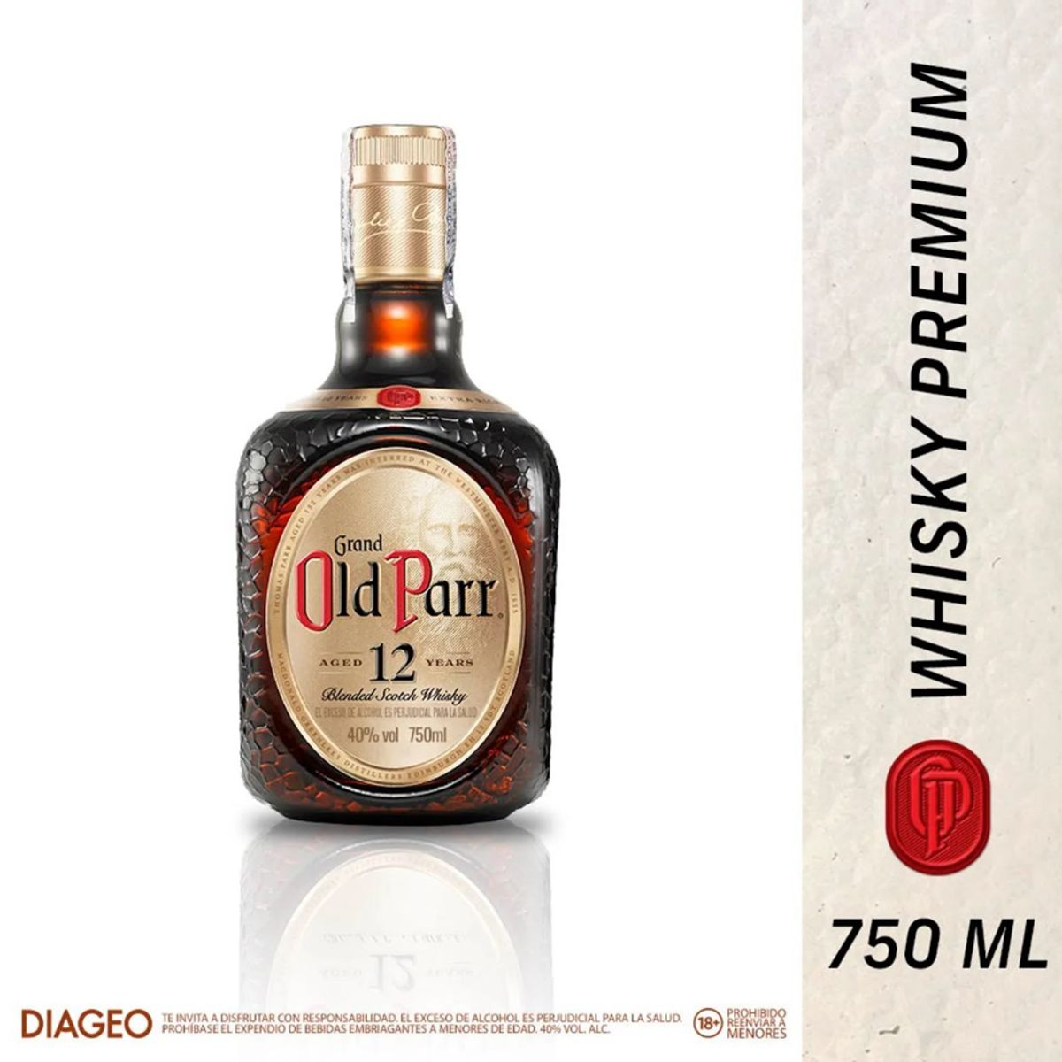OLD PARR - WHISKY OLD PARR 12 AÑOS 750 ML