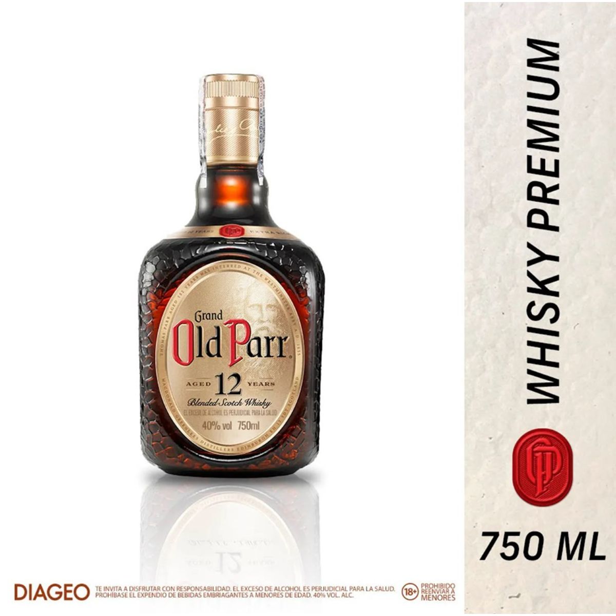 OLD PARR - WHISKY OLD PARR 12 AÑOS 750 ML
