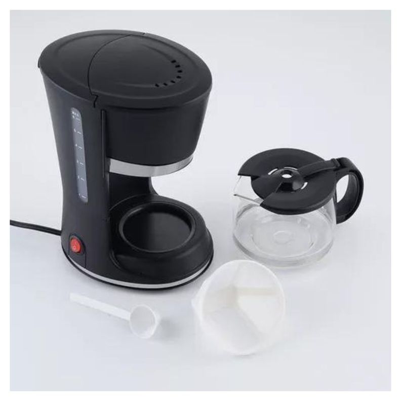GENERICO - Cafetera Eléctrica 6 Tazas Universal Jarra En Vidrio Negra