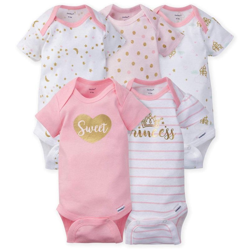 GERBER - Bodies Gerber manga corta Castillo de la Princesa-Pack x5