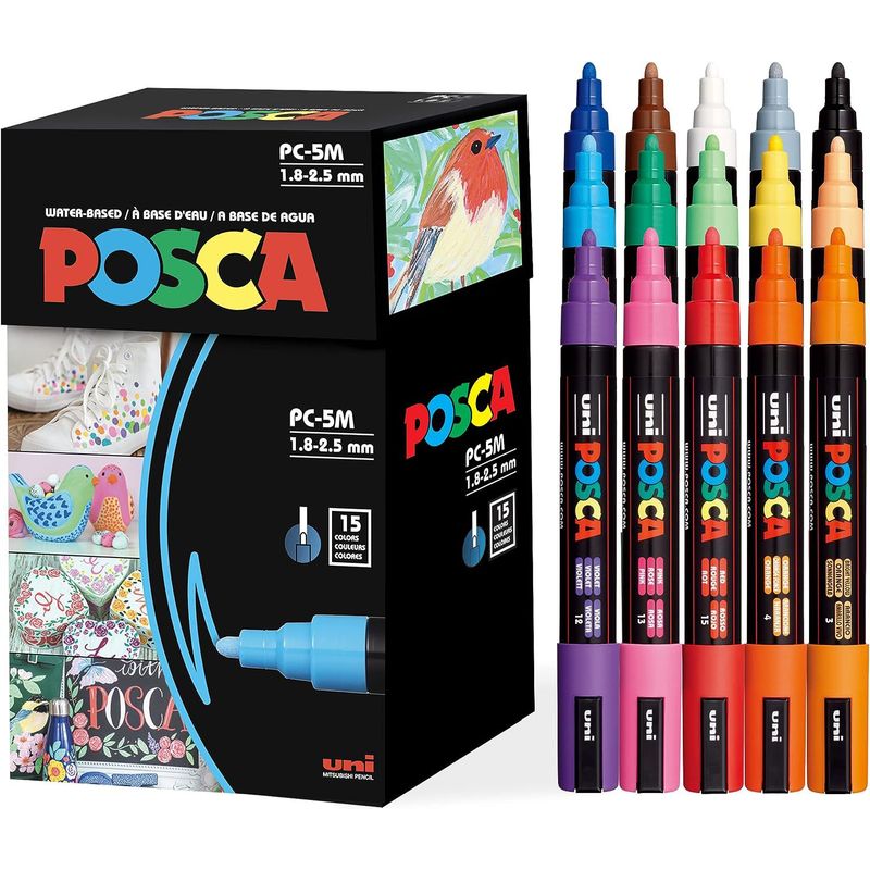 POSCA - Marcadores Posca X 15 Colores 5m