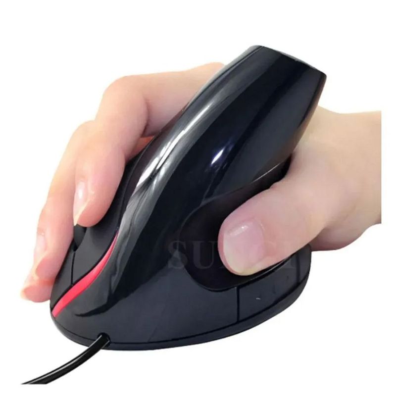 GENERICO - Mouse 5 Botones Optico Vertical Ergonomico Cable pc