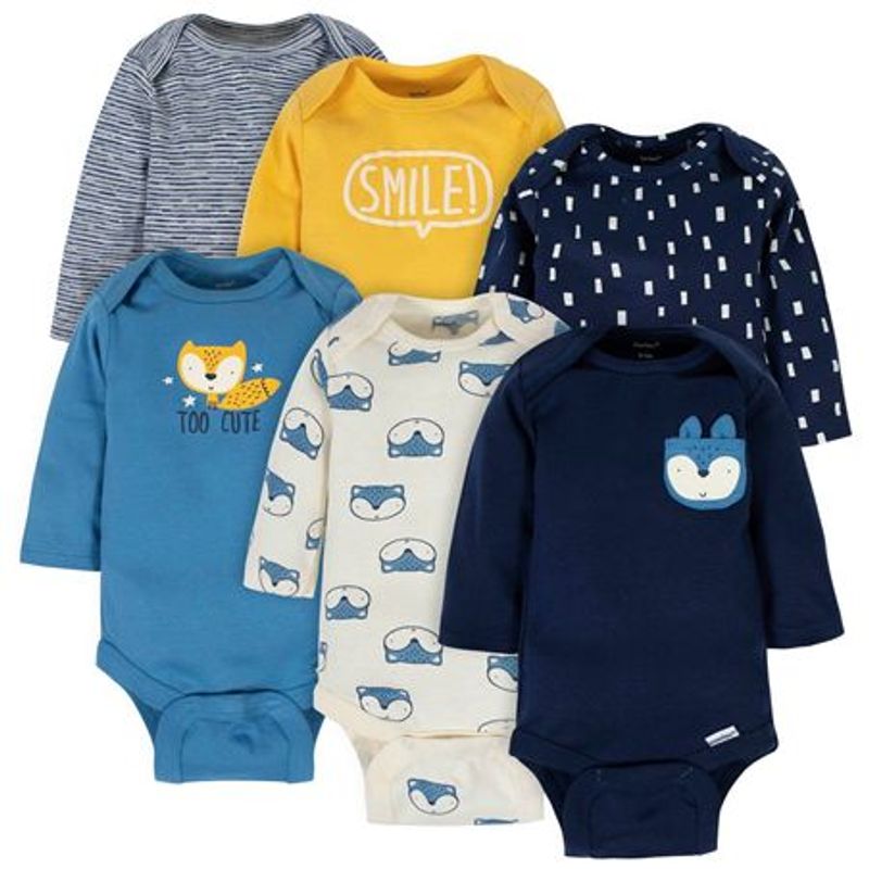 GERBER - Bodies Gerber manga larga Fox - pack x6