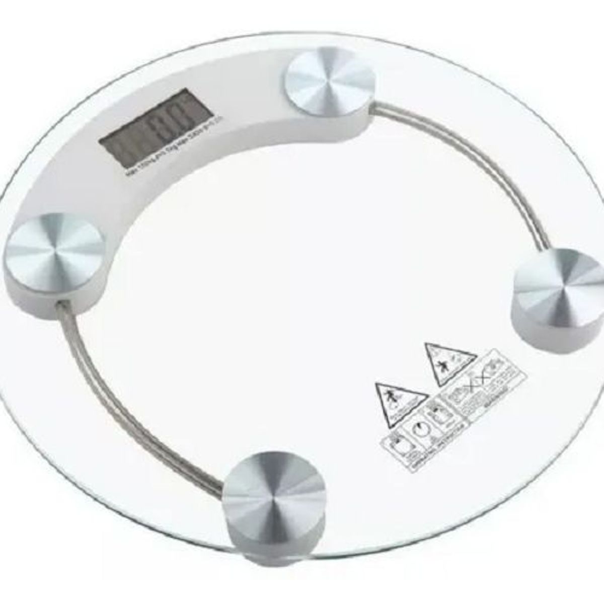 GENERICO - Bascula Digital Redonda Vidrio Pesa Balanza Baño Pantalla Kg