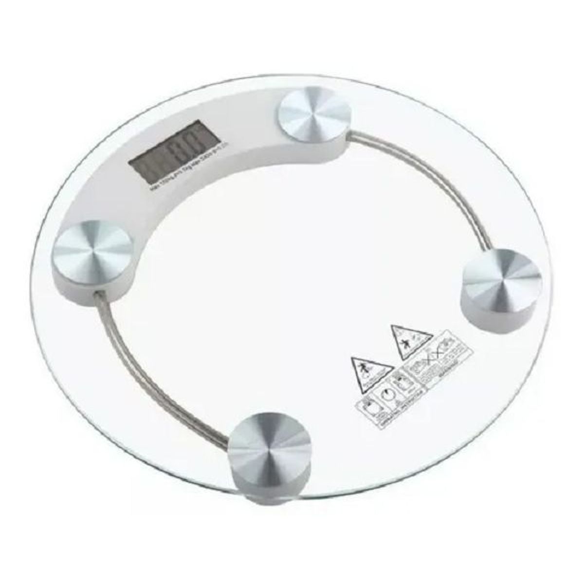 GENERICO - Bascula Digital Redonda Vidrio Pesa Balanza Baño Pantalla Kg