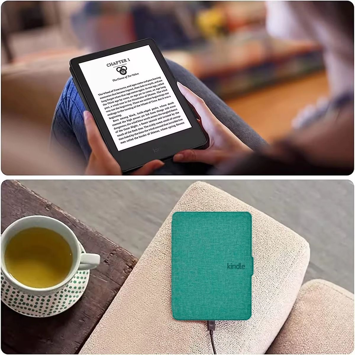 KINDLE - Funda Estuche Kindle Basic 11ht Gen 6 pulg 2022, 2024 Verde