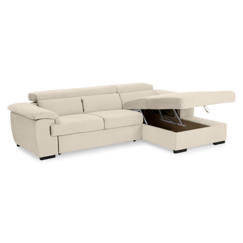 GENERICO - Sofá cama en L en living sala de estar Muebles Moderno en Color Blanco