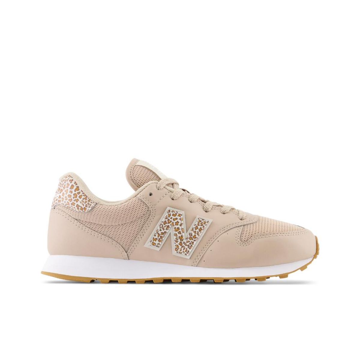 NEW BALANCE - Tenis New Balance 500 Clásicos Mujer-Beige/Café