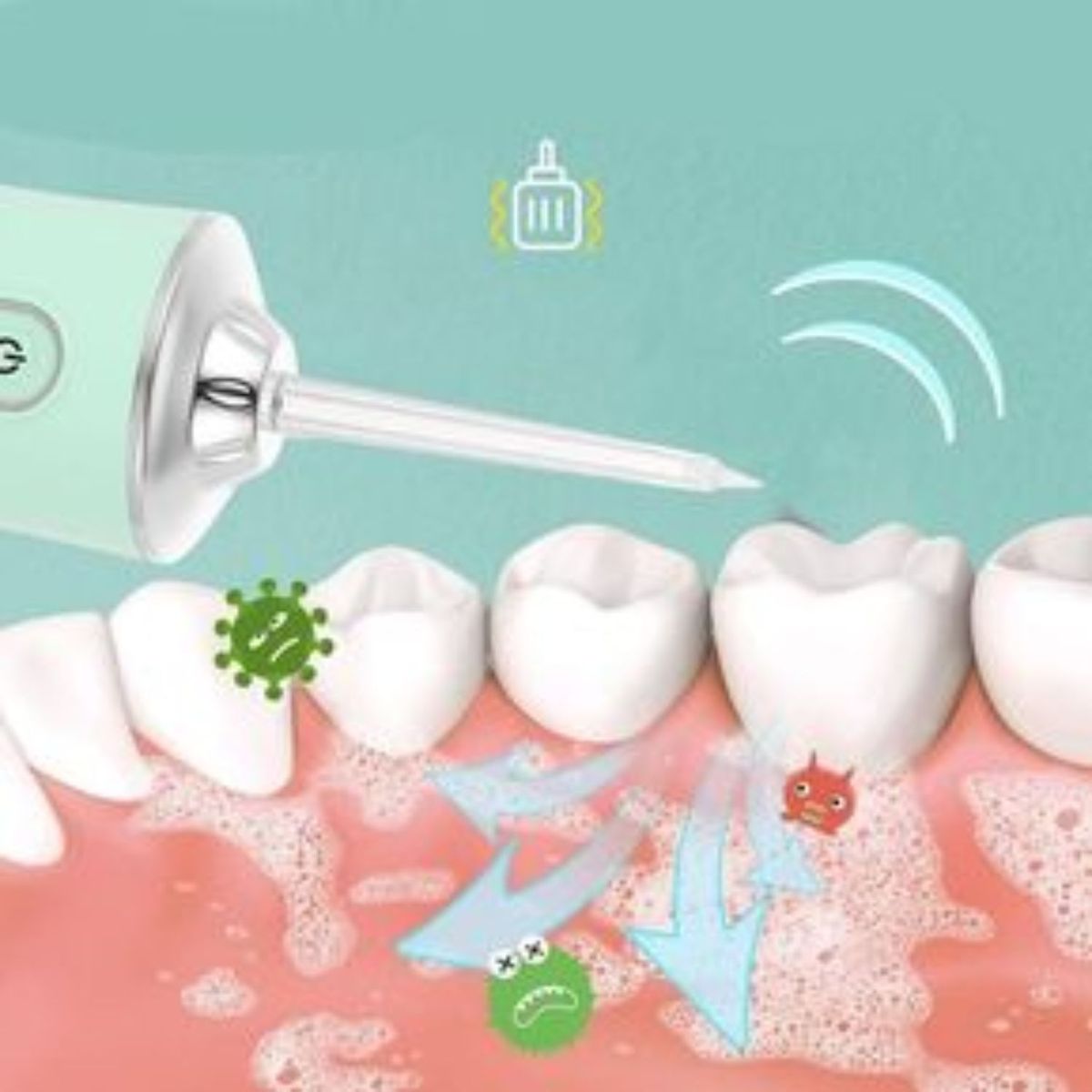 GENERICO - Irrigador Oral Recargable 3 Modos VERDE