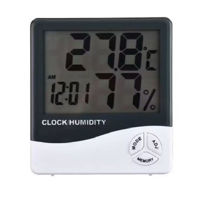 GENERICO - Reloj Termómetro Digital Higrómetro Medidor Temperatura Humedad.---