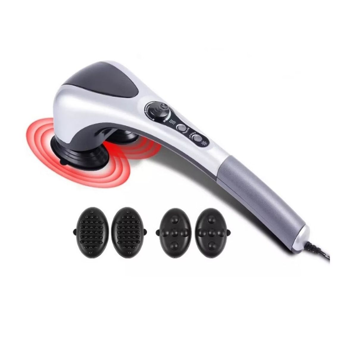 GENERICO - Masajeador Electrico Doble Cabeza Corporal Con Infrarrojo