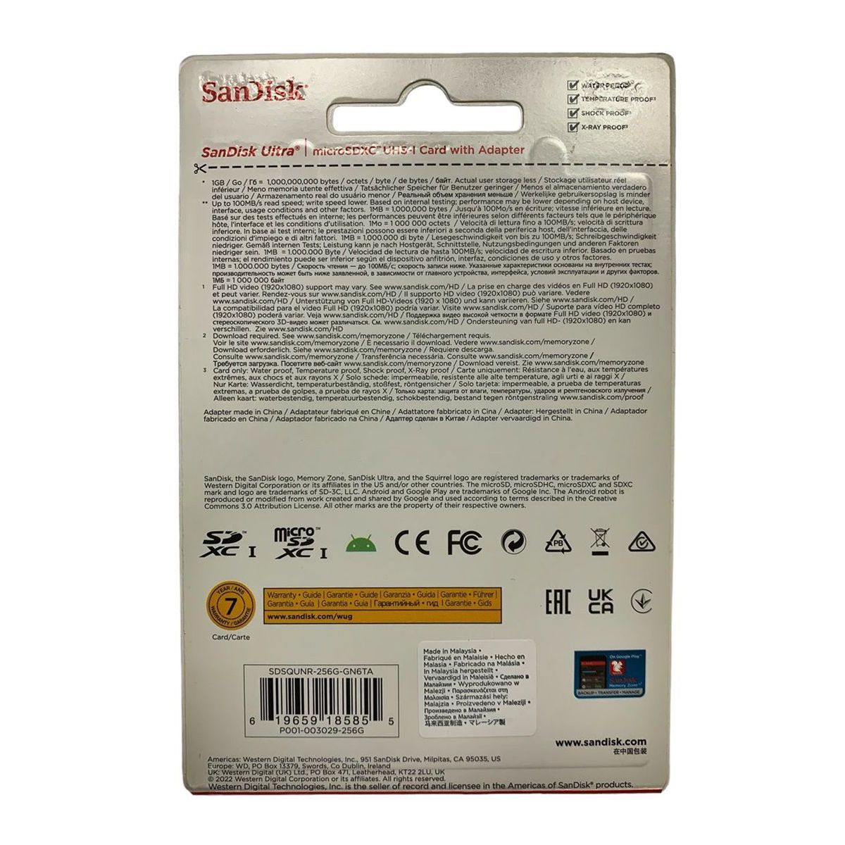 GENERICO - Tarjeta de Memoria Sandisk Micro Sd 256 GB Clase 10