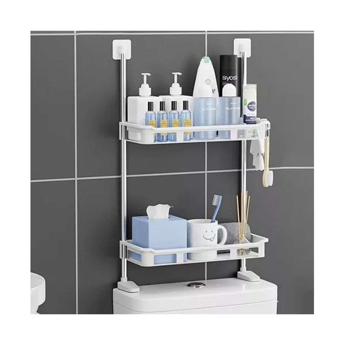 GENERICO - Organizador Estante Para Baño Repisa Inodoro Multifuncional