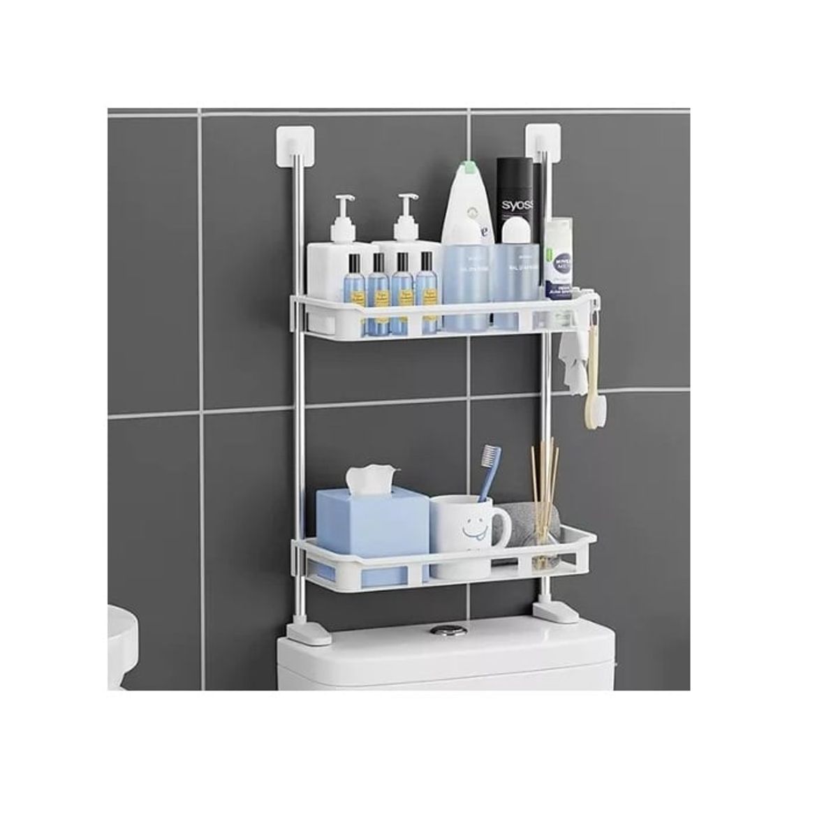 GENERICO - Organizador Estante Para Baño Repisa Inodoro Multifuncional