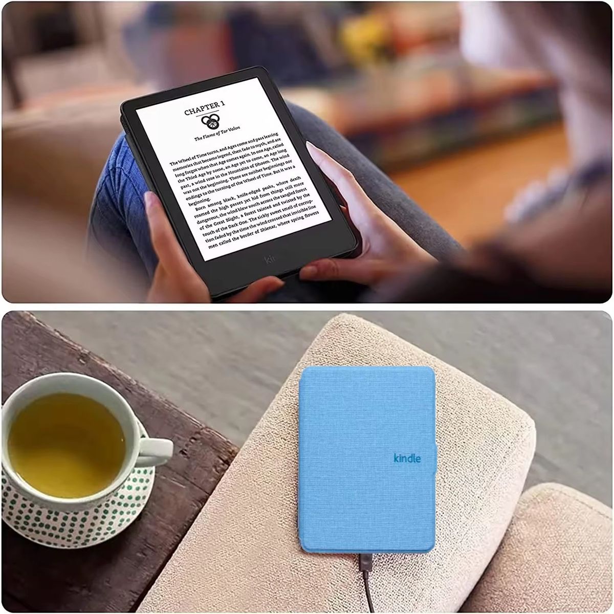KINDLE - Funda Estuche Kindle Paperwhite 11ht Gen 6.8 pulgadas Azul Claro