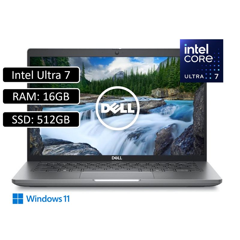 DELL - Portatil Dell Latitude Intel Core Ultra 7 155U RAM 16gb SSD 512gb Win11 Pro 14
