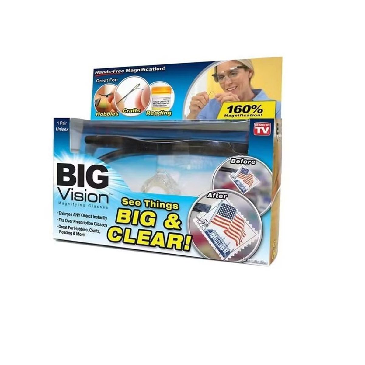 GENERICO - Gafas lentes big vision lupa para aumento y nitidez