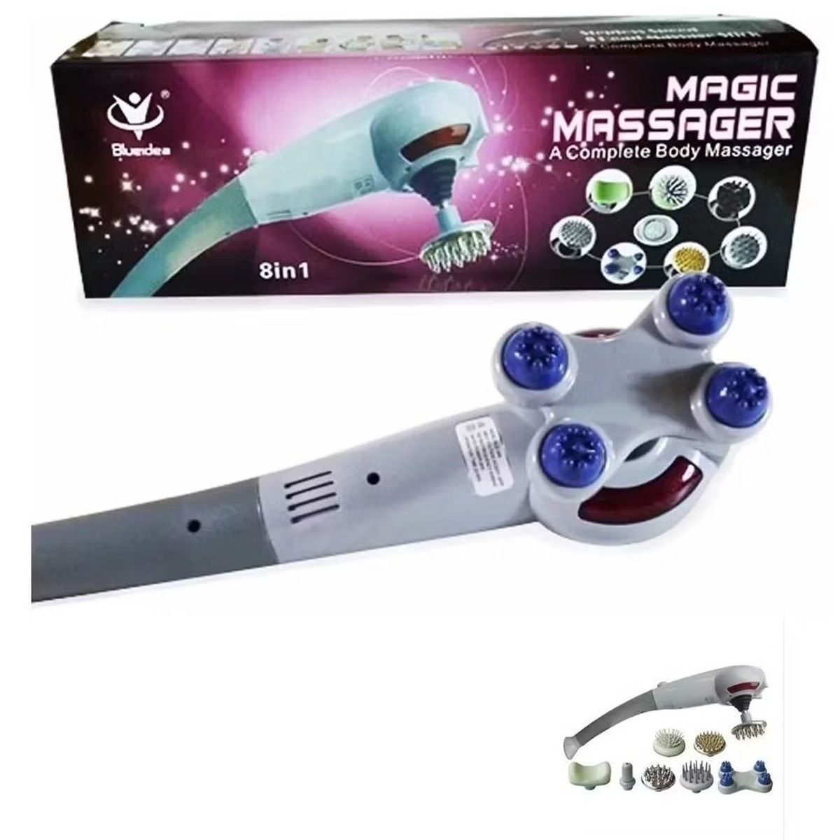 GENERICO - Masajeador Eléctrico Magic Massager 8 en 1.---