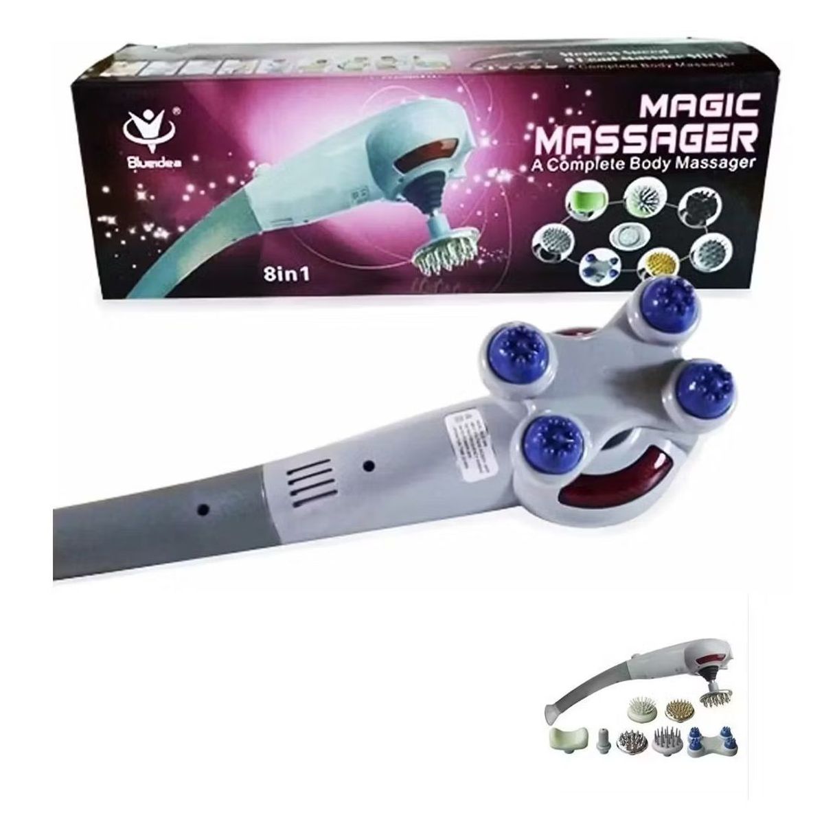 GENERICO - Masajeador Eléctrico Magic Massager 8 en 1.---