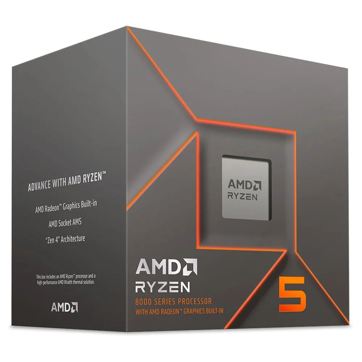 AMD - Procesador AMD Ryzen 5 8600G • AM5 • 6 Núcleos/12 Hilos • 4.3-5.0 GHz • Radeon 760M • Disipador