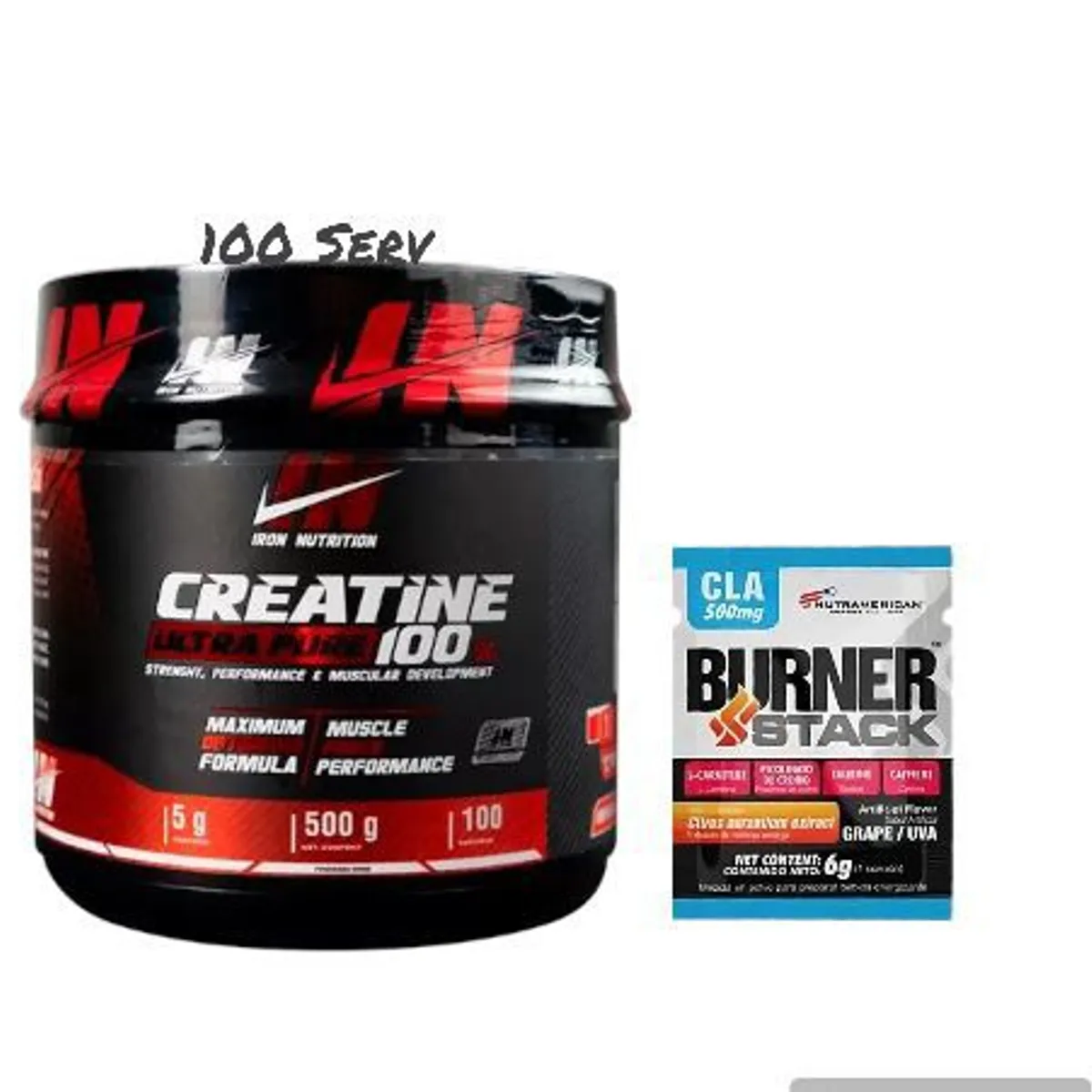 IRON NUTRITION - Creatina Ultra Pure 100% Monohidratada - 100 Servicios - Creatina Iron