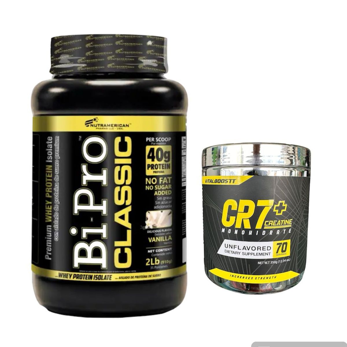 GENERICO - bipro clasicc  2lb vainilla + creatina pura CR7+INE