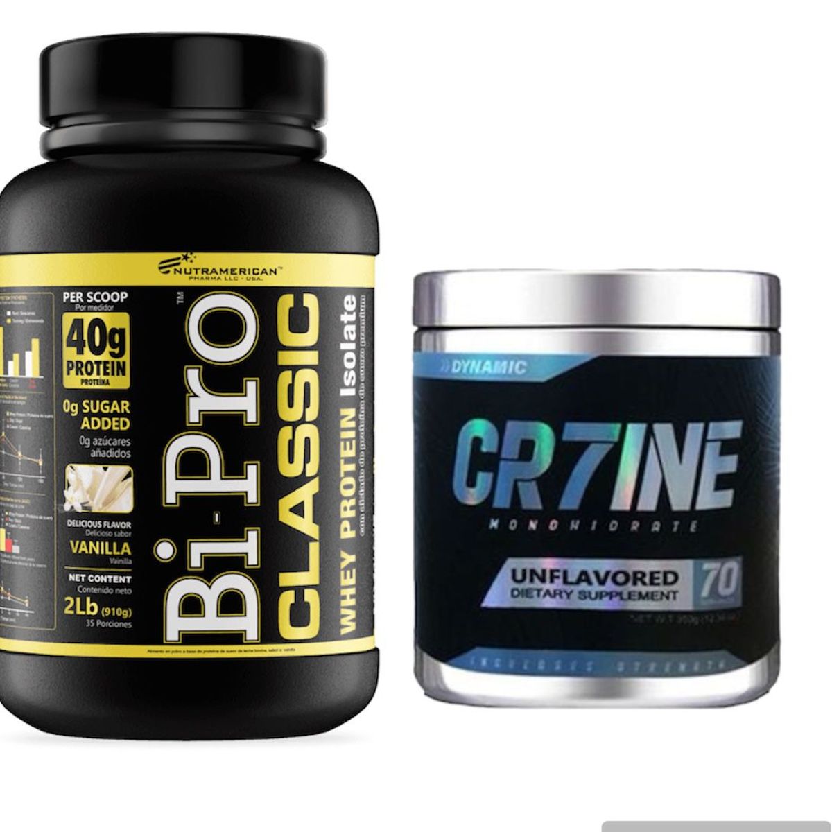 GENERICO - bipro clasicc  2lb vainilla + creatina pura CR7+INE