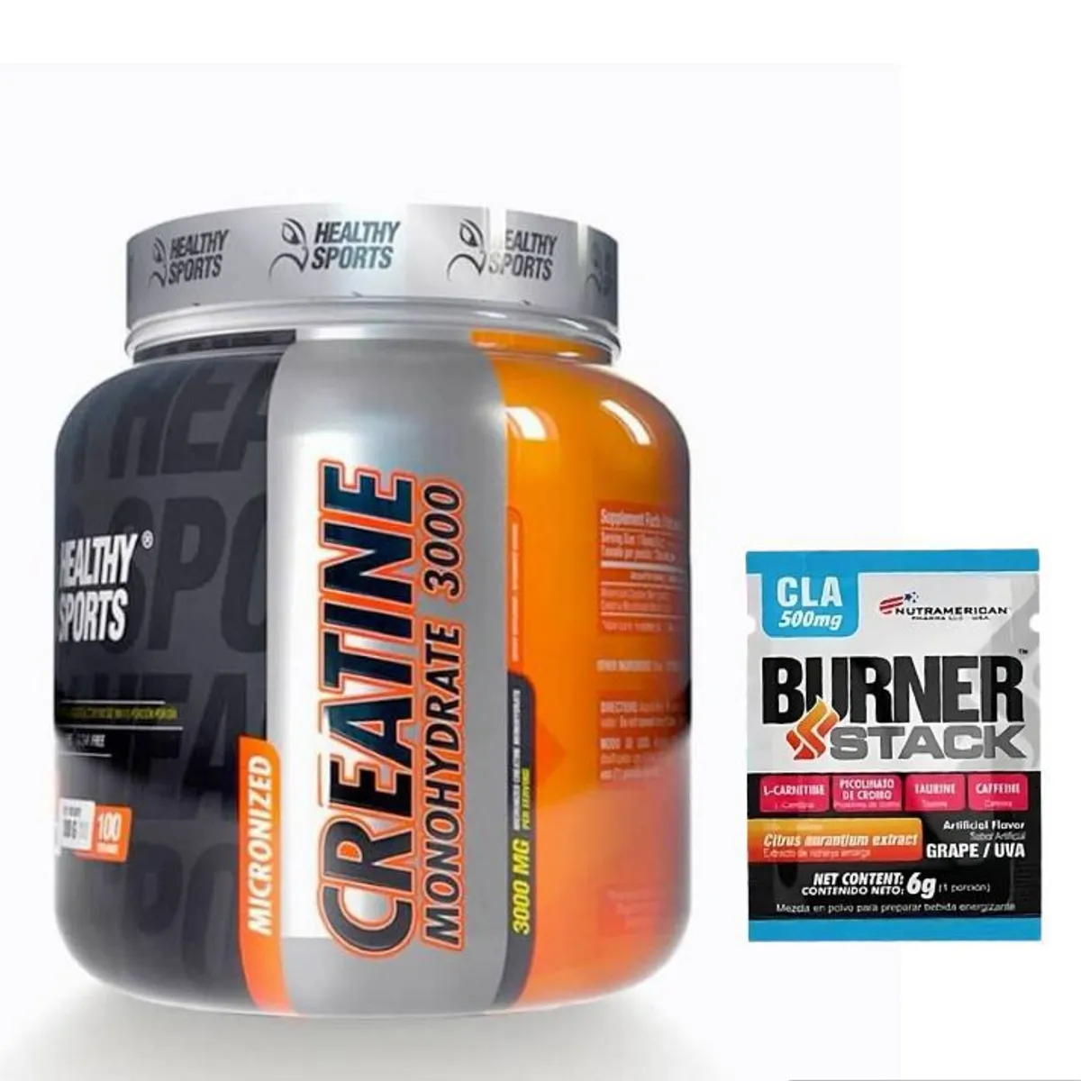 HEALTHY SPORTS - Creatina Monohidratada 3000 Healthy Sport 100 Servicios