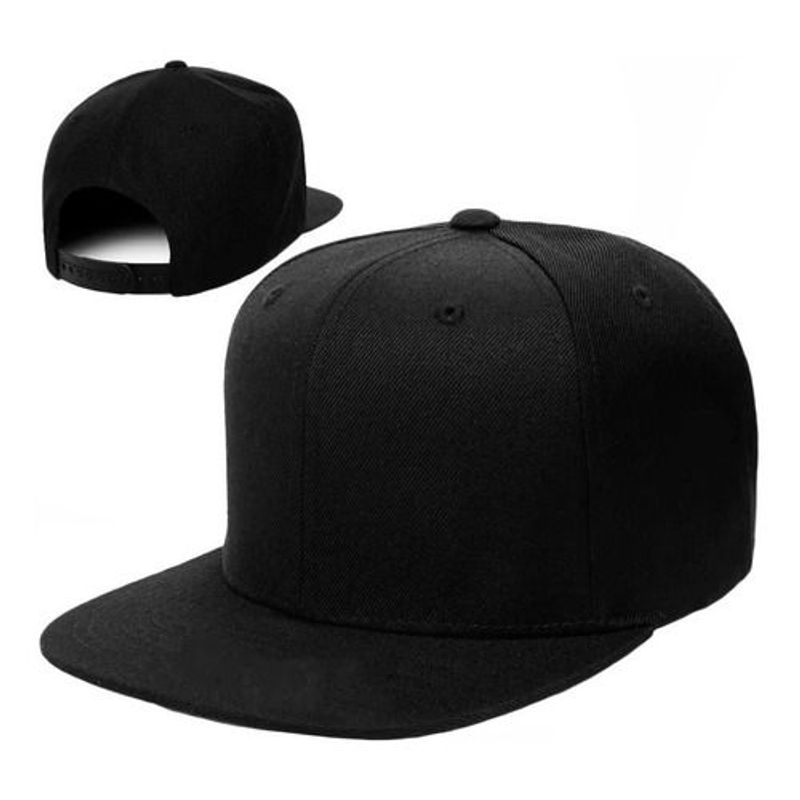 GENERICO - Gorra Plana Snack Pack Unicolor Negro Original