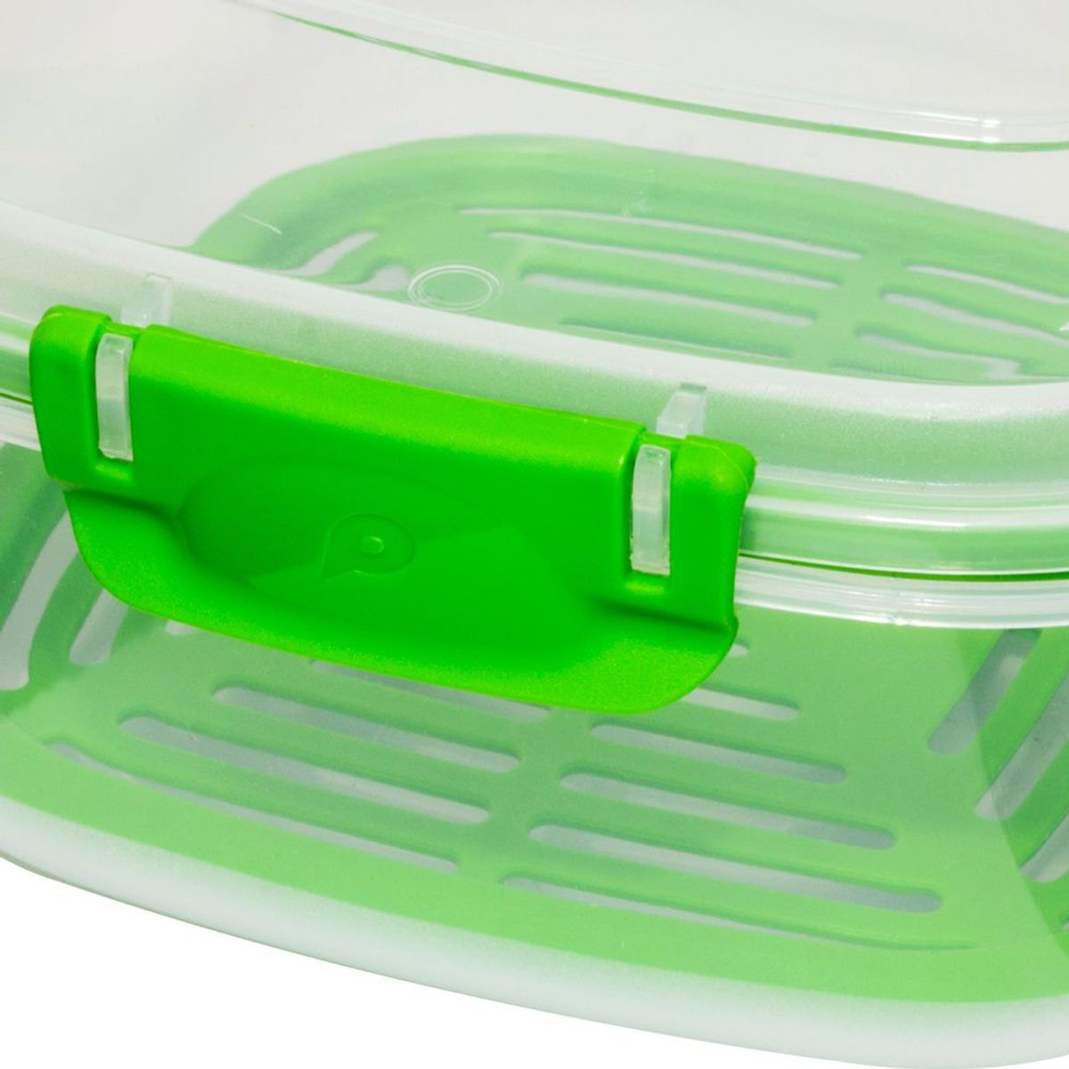 POLIMES - Recipiente Cuadrado Clip n´ Lock N.2R de 1.2 L Polimes CA12CLR Verde