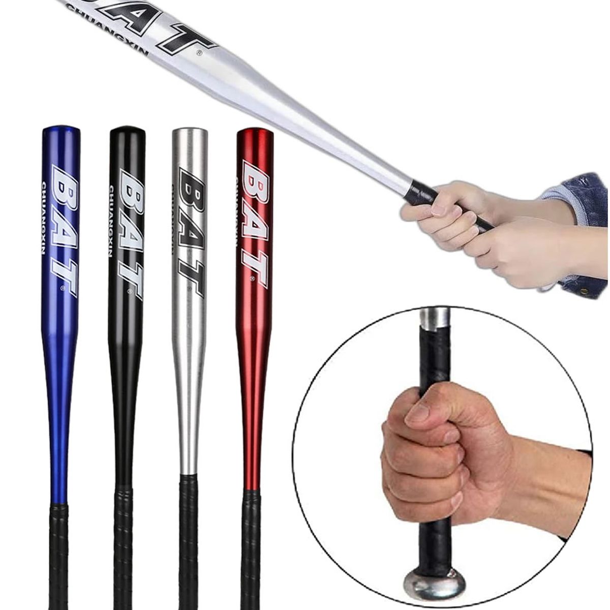 GENERICO - Bate Beisbol Aluminio Bateo Baseball Metálico 30 Pulgadas