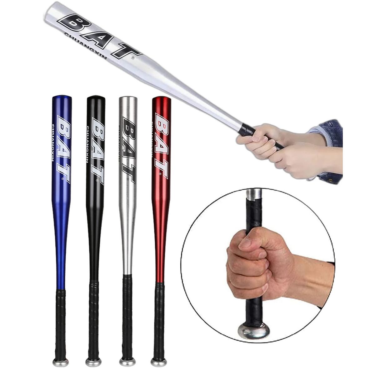 GENERICO - Bate Beisbol Aluminio Bateo Baseball Metálico 30 Pulgadas