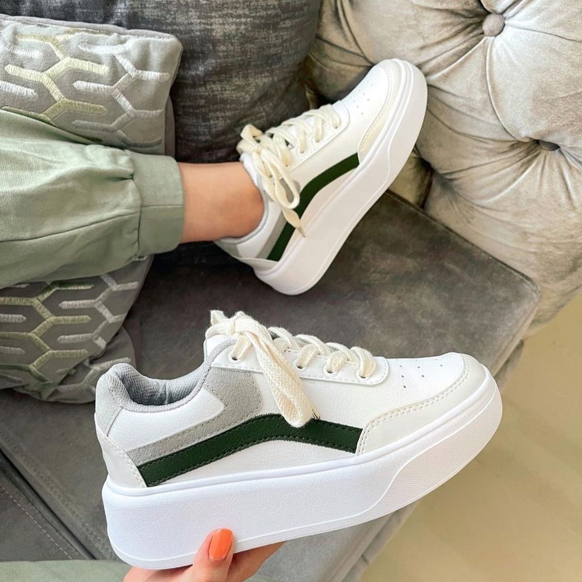 EVEGONZ - Calzado de Moda Femenina Tenis Planos Confortables